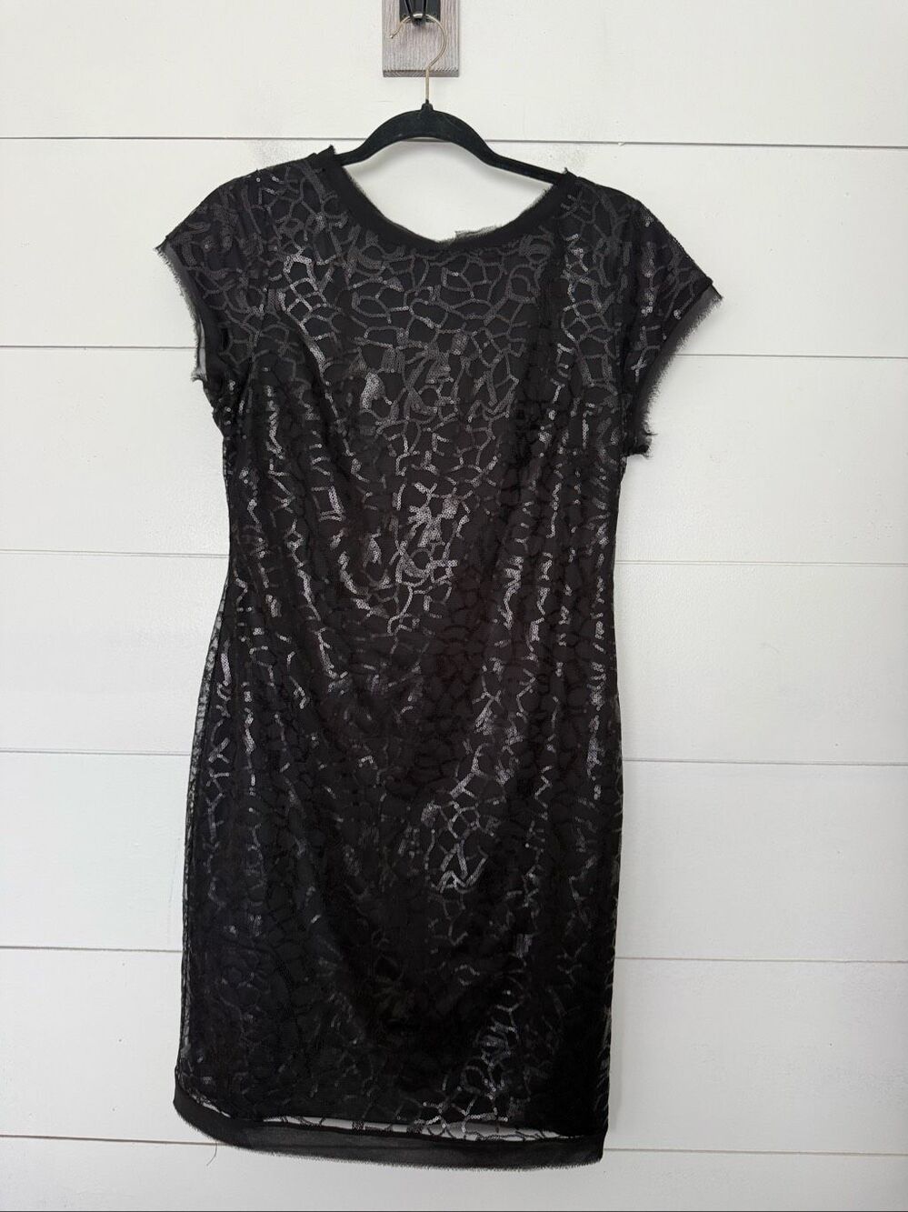 Vince Camuto Women’s 8 Black Sequin Mini Dress Office Core Career
